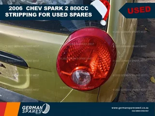 2006 Chev Spark 2 800cc Stripping for used spares