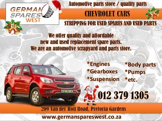 Chevrolet cars Stripping for spares and used parts