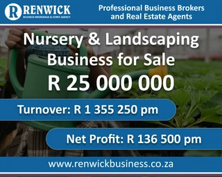 Business for Sale: Nursery &amp; Landscaping Business