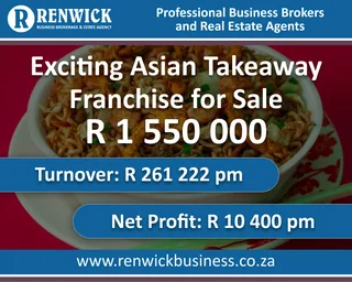 Business for Sale: Exciting Asian Takeaway Franchise
