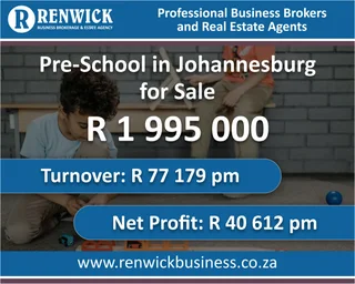 Business for Sale: Pre-School in Johannesburg