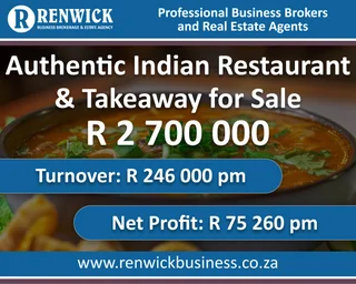 Business for Sale: Authentic Indian Restaurant &amp; Takeaway