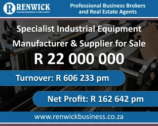 Business for Sale: Specialist Industrial Equipment Manufacturer