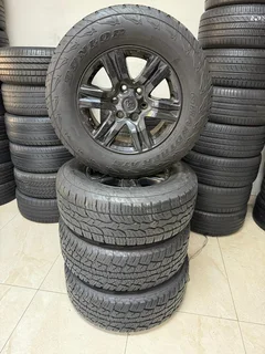 17inch Toyota Hilux/fortuner Black Mags With Fairly New 265/65/17 All Terrain Tyres Set For R12000