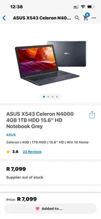 Asus NoteBook Laptop
