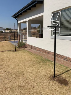 T-pole Washing Line - Installed