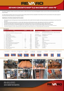 Revaro Roof tile machines makes up to 3000 per day