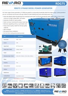 Revaro gensets will keep your lights on