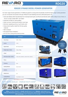 Revaro gensets will keep your lights on