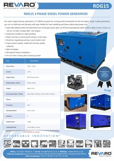 Revaro gensets will keep your lights on