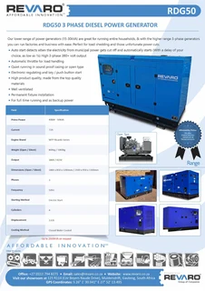 Revaro gensets will keep your lights on