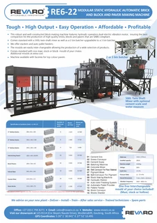 Brick block and paver making machines by Revaro