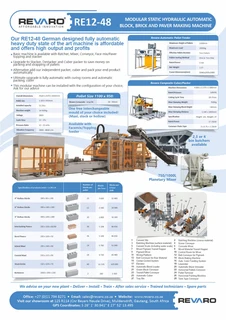 Brick block and paver making machines by Revaro