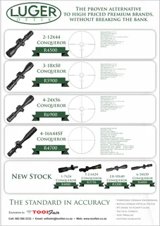 Luger Optic Conquerer range of rifle scopes