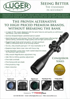 Luger Optic Conquerer range of rifle scopes