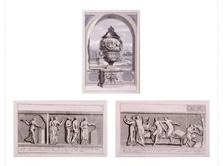 Vintage engraving set