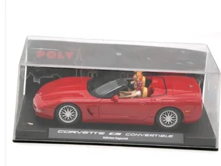 Fly poly corvette C5 convertible special edition slot car with Thelma and Louise figures