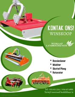 Bossieslaner / Skottel Ploeg / Grondbewerking / Slasher / Plough / Rotavator
