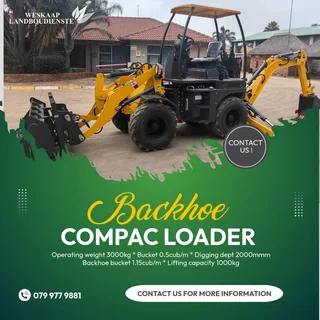 Mini Tlb / Backhoe / Front End Loader / Grondverskuiwing / Earthmoving / Bouers / Konstruksie