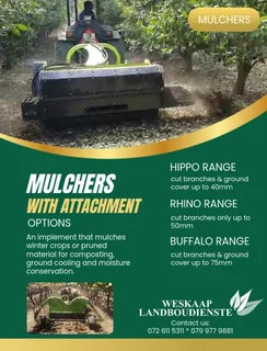 Mulchers / Stokkie Kappers  / Wingerd / Boorde