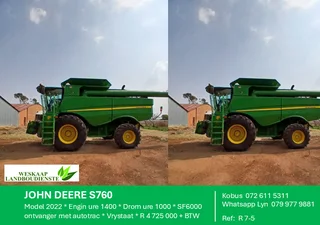 John Deere S760 Stroper / Harvester