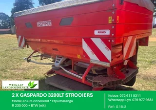 2 X Caspardo 3200lt Strooiers / Spreaders