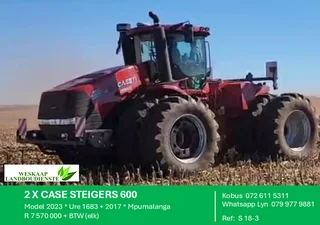 2 X Case Steigers 600 Trekker / Tractor