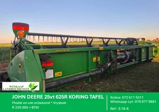 John Deere 25vt 625r Koring Tafel