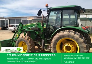 2 X John Deere 5105m Trekker / Tractor