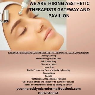 Aesthetic Slimming And Skincare Therapists Required Gateway And Pavilion Branches