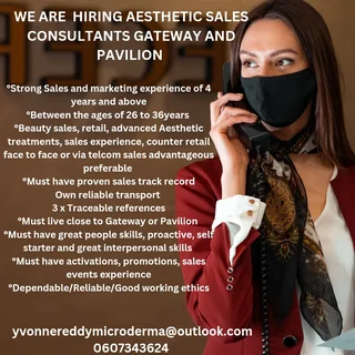 Strong Sales Clinic /Medical receptionists Required Gateway and Pavilion