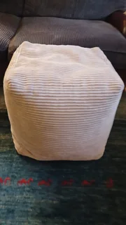 Corduroy foot rest / Pouf/ Ottoman.