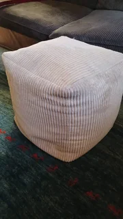 Corduroy foot rest / Pouf/ Ottoman.