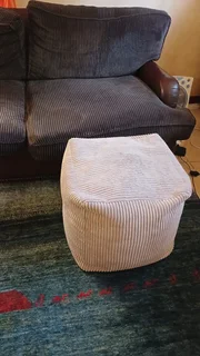 Corduroy foot rest / Pouf/ Ottoman.