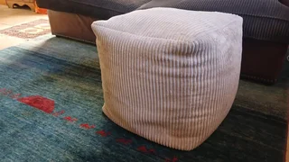Corduroy foot rest / Pouf/ Ottoman.