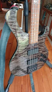 Bass Guitar Cort T-74 Active Like new with a leather Strap