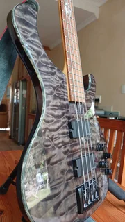 Bass Guitar Cort T-74 Active Like new with a leather Strap