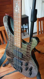 Bass Guitar Cort T-74 Active Like new with a leather Strap