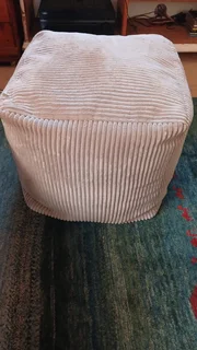 Corduroy foot rest / Pouf/ Ottoman.