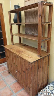 Antique Rustic Oregon Pine Kitchen Cupboard / sideboard