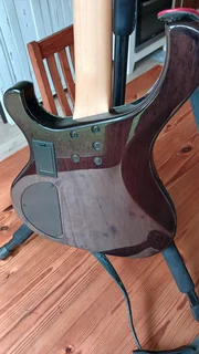 Bass Guitar Cort T-74 Active Like new with a leather Strap