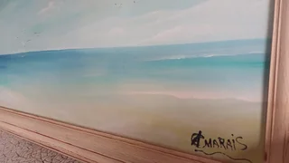 Origenal framed painting on board144 cm by 77 cm