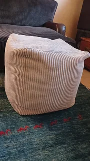 Corduroy foot rest / Pouf/ Ottoman. Very Good condition