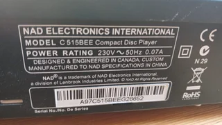 NAD C515BEE Compact Disc Player with remoth control