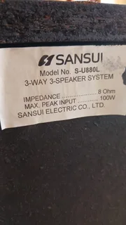 Sansui S-U 880L Speakers Very good condition
