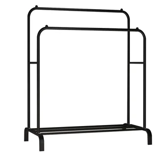 Double Pole Clothing & Shoe Rack