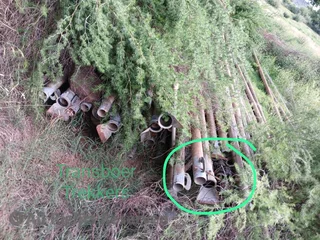 &#43;- 60 x 70mm Besproeiingspype6m lank met clamps R600 &#43; btw elk