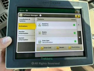 John Deere 4240 skermMet activations soos op fotosSF1 Autotrac Sein