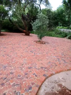 Cobble half brick Paving
