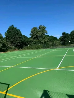 We do Tennis courts and new grounds